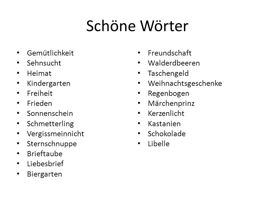 Schöne russische wörter
